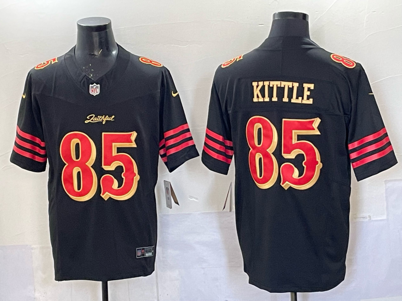 Men San Francisco 49ers #85 Kittle black Limited Nike NFL 2025 Jersey 09